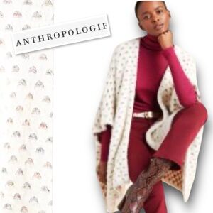 Anthropologie / AKEMI + KIN Aurora Eyelash Wrap Kimono Style Scarf  Milticolors